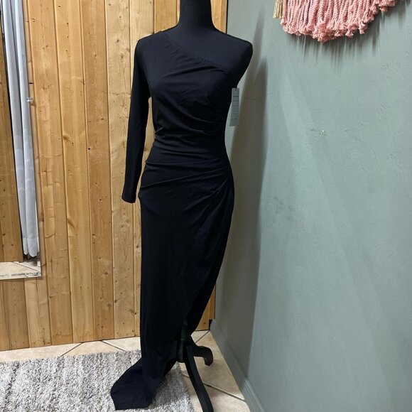 🖤 Sarin Mathews Black One-Sleeve Dress – Size Small - Picture 1 of 8